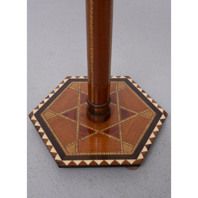 Moroccan Inlay Hexagonal Side Table, 1960s For Sale - Image 3 of 8