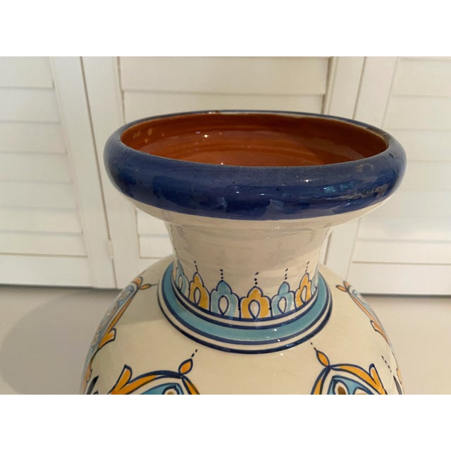 Late 20th Century Late 20th Century Large Moroccan Hand Crafted and Glazed Vase For Sale - Image 5 of 7