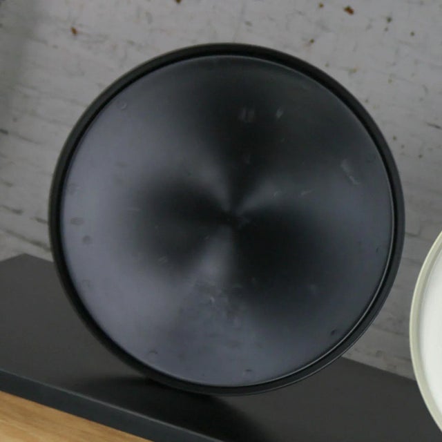 Mid-Century Modern 1970s Mid Century Modern Trays Round Black Plastic Splatter Platters by Sabe’s - 12 pcs For Sale - Image 3 of 11