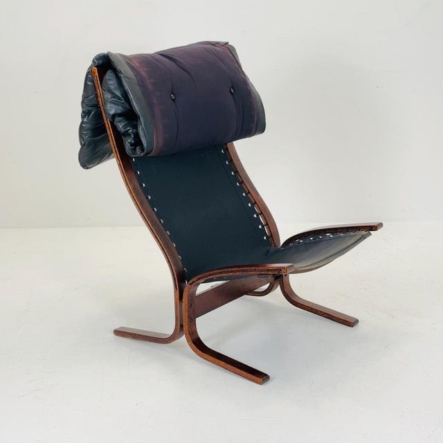 Mid-Century Lounge Chair Siesta and Its Ottoman by Ingmar Relling, Westnofa Furniture, Norway 1960s For Sale - Image 9 of 11
