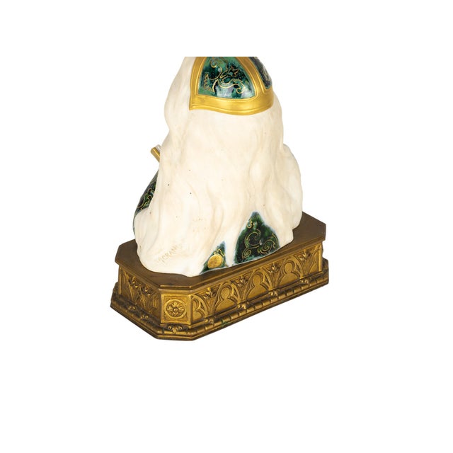 Art Nouveau Faience Woman Bust by Leon Noel Delagrange, 1889 For Sale - Image 12 of 18