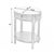 Spritely Home Accent Furniture Ellen 18.25 in. W Oval Marble and Wood 1 Drawer Nightstand, Black For Sale - Image 4 of 11
