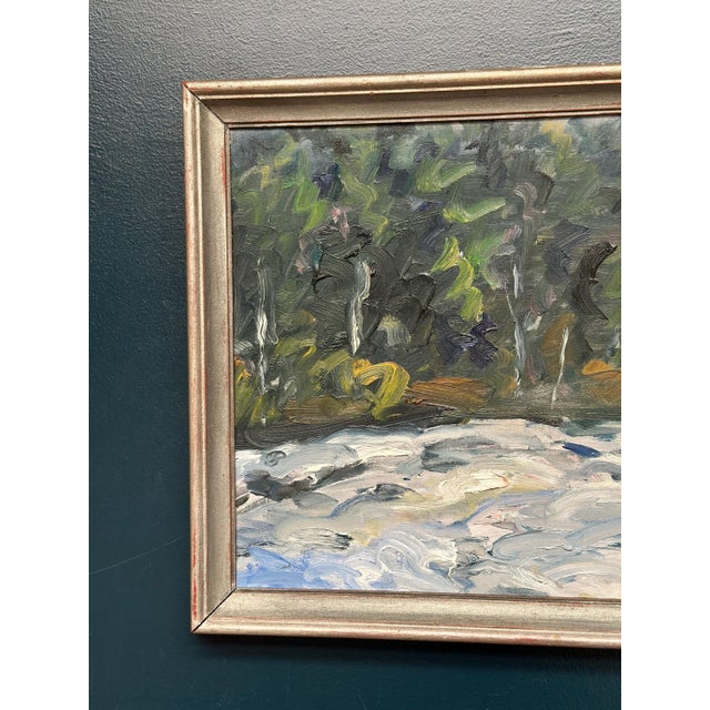Bertil Lindecrantz, Vinterlandskap, 1950s, Oil on Canvas, Framed For Sale - Image 15 of 18
