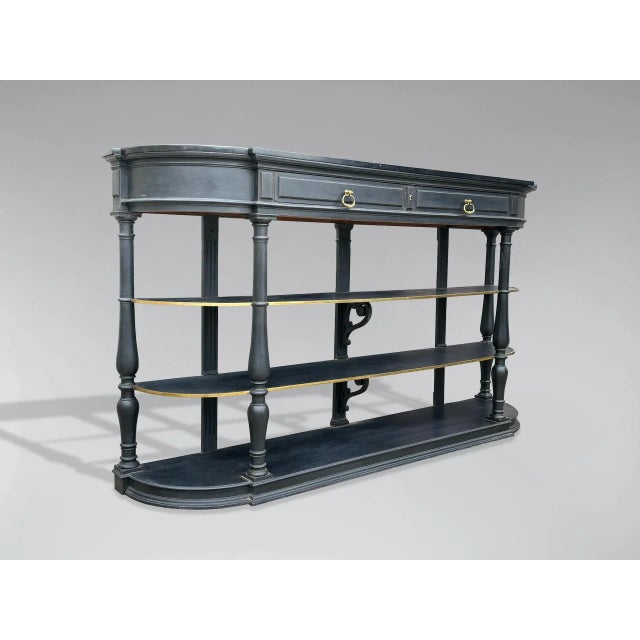 Late 19th Century 19th Century French Painted Marble Top Console Table, 1880 For Sale - Image 5 of 12