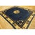 Textile 1920s Navy Field Medallion Floral Greek Key Antique Chinese Peking Rug For Sale - Image 7 of 9