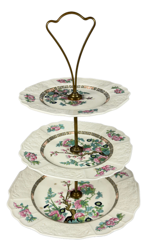 Vintage Three-Tier Etagere in Porcelain, 1950s