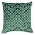 Schumacher Florentine Chevron 18" Pillow in Emerald For Sale