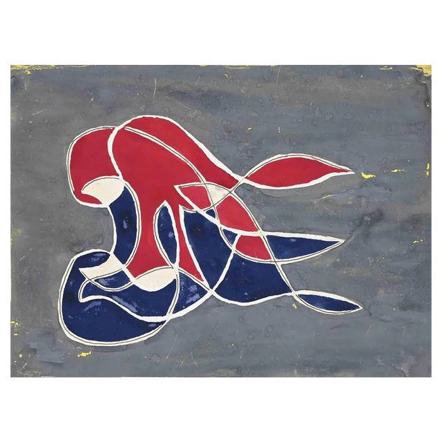 Abstract Composition, Original Drawing, Mid 20th-Century For Sale