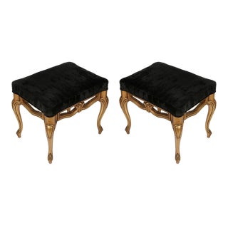 1980s Vintage French Style Ottomans - a Pair For Sale