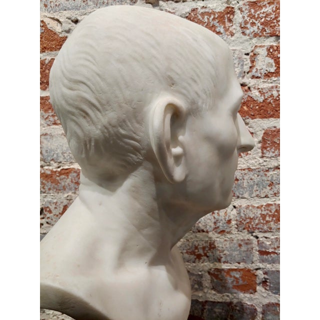 Stone 18th Century Marble Bust of a Roman Patrician-Grand Tour C.1780s For Sale - Image 7 of 13