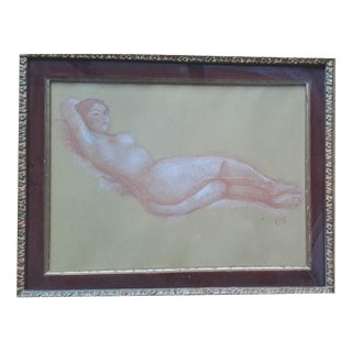 After Aristide Maillol, Nude in Profile, Monogrammed Print For Sale