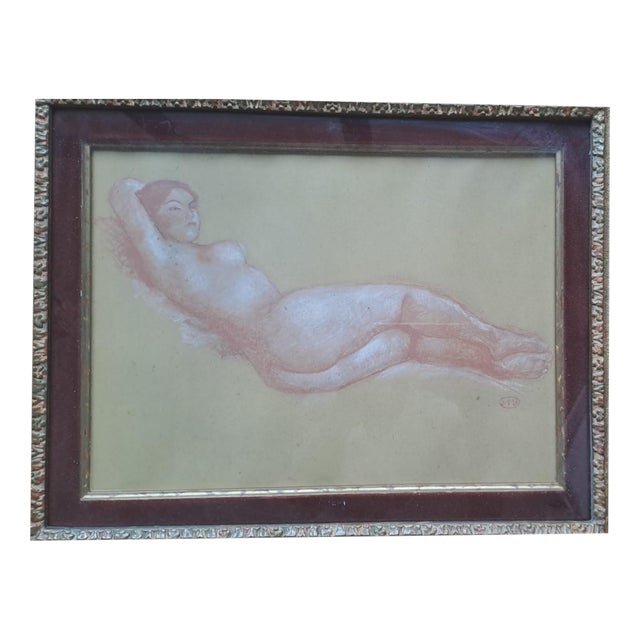 After Aristide Maillol, Nude in Profile, Monogrammed Print For Sale