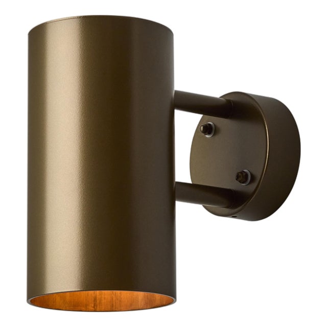 Large Hans-Agne Jakobsson C627 'Rulle' Outdoor Sconce in Painted Brown For Sale