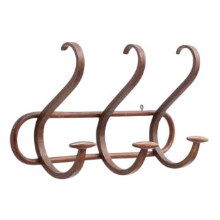 Mid-Century Modern Spanish Wooden Coat Hanger, 1950s For Sale