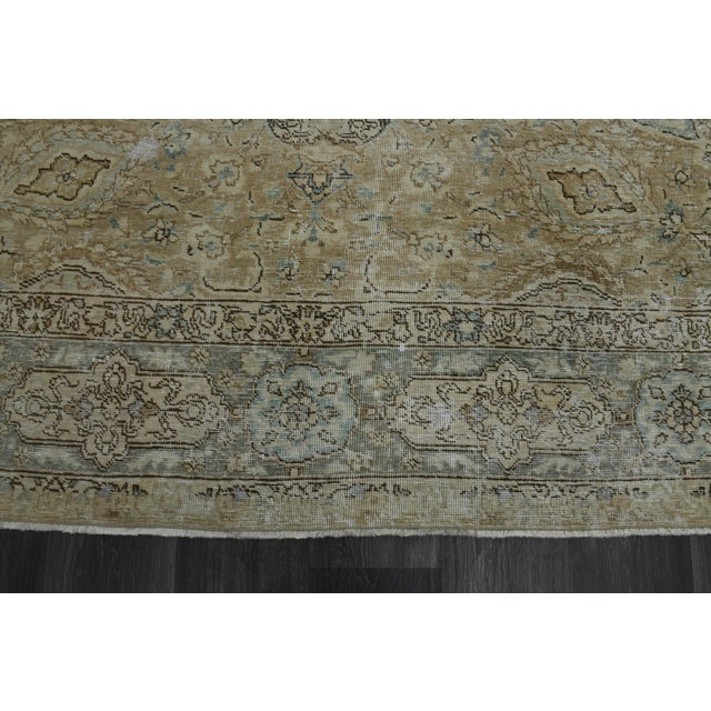 Textile 1970s Vintage Persian Handknotted Wool Brown Oversize Area Rug For Sale - Image 7 of 11
