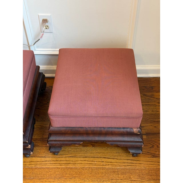 Late 19th Century Empire Period Foot Stools- Set of 2 For Sale In Philadelphia - Image 6 of 12