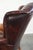 Vintage English Cowhide Wing Armchair For Sale - Image 12 of 13