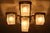 Ceiling Lamp with Cubist Glass Shades, 1930s For Sale - Image 4 of 8