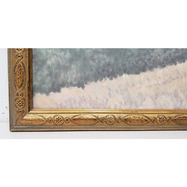 Vintage Oil Painting "Barn in the Distance" c.1970s Original painting of a summer off in the distance. A summer haze hangs...