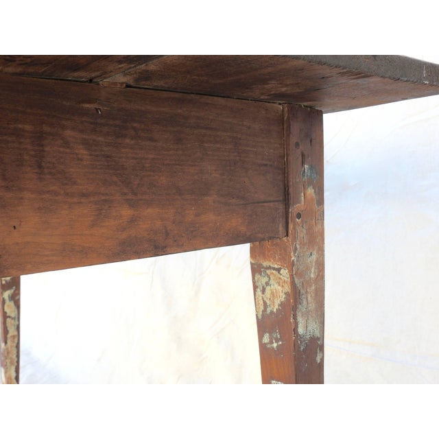 Wood Early 20th Century Primitive Walnut Farm Table For Sale - Image 7 of 13