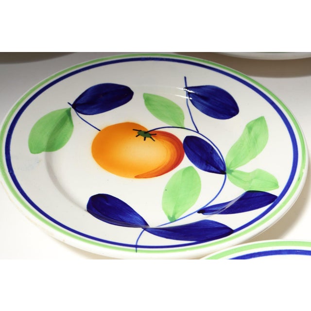 Richard Ginori Set of Nine Vintage Italian "Orange" Fruit Motif Plates by Richard Ginori For Sale - Image 4 of 18