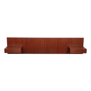 Vintage Scandinavian Teak Headboad, 1960s For Sale