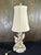 Charming vintage lamp with incredible detail. Perfect for a nursery, children's room or vanity 26.75" H to top of finial...