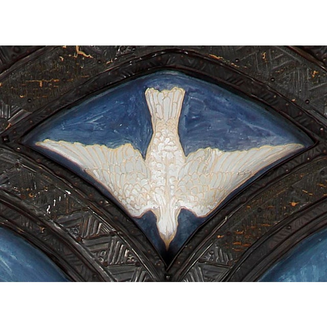 Yvonne Clarinval, Vierge à l'Enfant et Saints, 1910, Mixed Media, Framed For Sale - Image 3 of 16