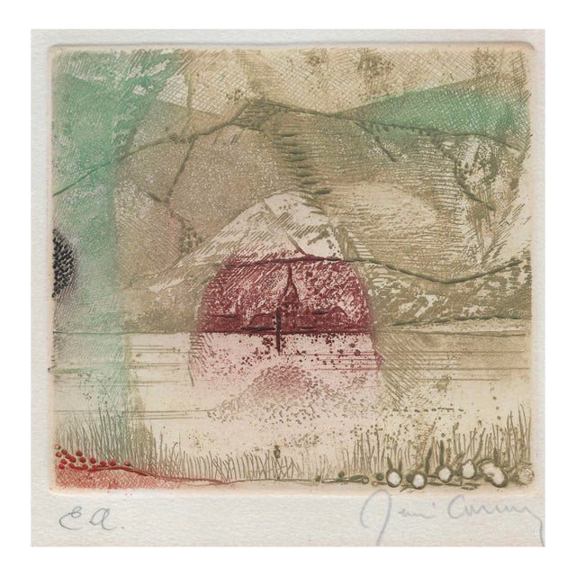 Rene Carcan Abstract Color Etching For Sale