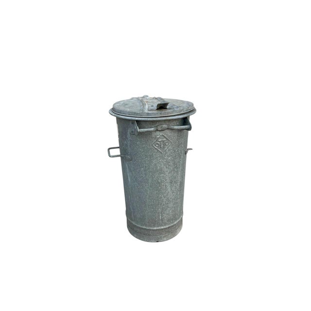 Mid-Century Modern Large Vintage Galvanised Zinc Metal Bin or Garden Planter from Othr, 1970s For Sale - Image 3 of 15