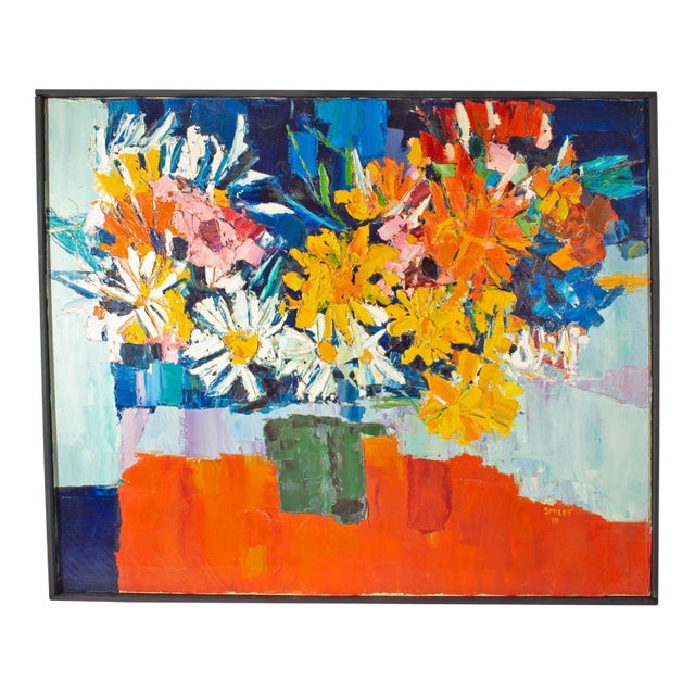 1973 Oil on Canvas Still Life Painting by Sidney Smiley For Sale