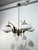 6-Light Chandelier in Brass, Wood and Opal Glass in the style of Stilnovo, 1950 For Sale - Image 11 of 11
