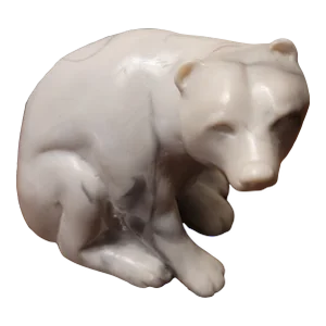 1980s Marble Polar Bear Figurine