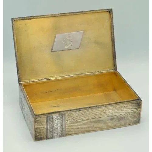 Silver Tobacco Chest, 1890s For Sale - Image 4 of 8