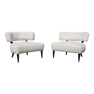 Mid Century Oversized Klismos Lounge Chairs in the Style of - Billy Haines For Sale