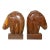 Vintage Hand Carved Wooden Art Deco Horse Head Bookends a Pair For Sale