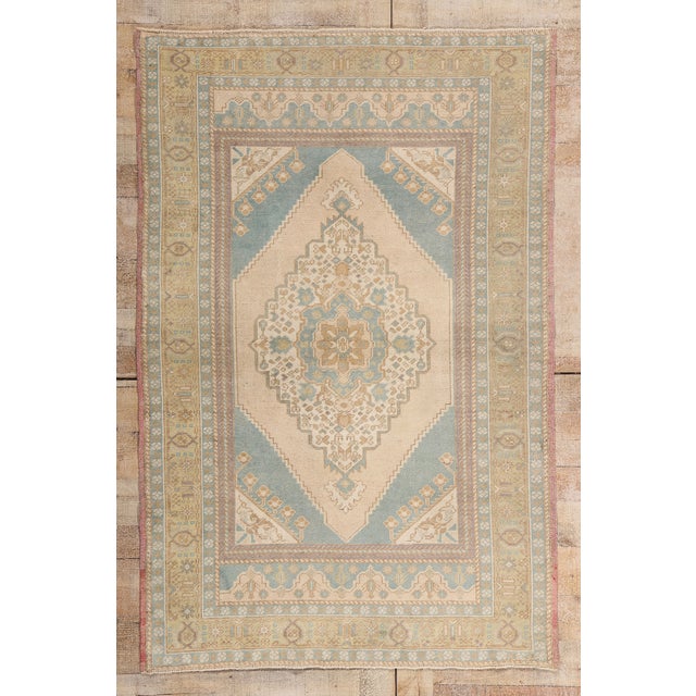 Vintage Turkish Oushak Rug, 04'00 X 06'01 For Sale - Image 10 of 10