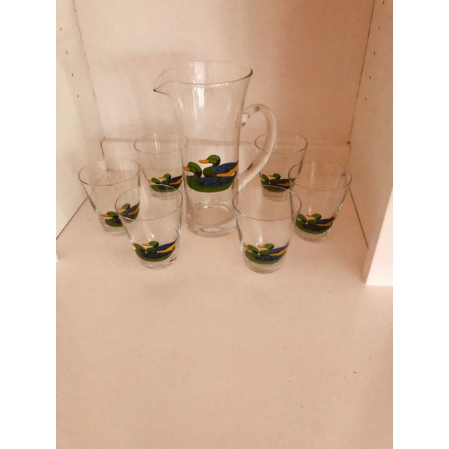 1930s Mallard Duck Pitcher With Glasses Set- 7 Pieces For Sale - Image 12 of 12