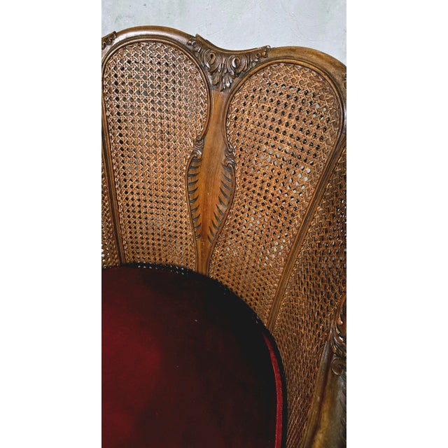 Louis XV Style Armchairs in Wood and Rattan, 1890s, Set of 2 For Sale - Image 14 of 16