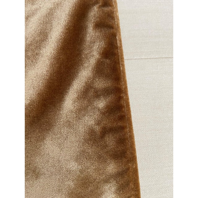 Two Cream and Taupe Jab Damask Fabric King Shams With Matching Bed Scarf For Sale - Image 11 of 12