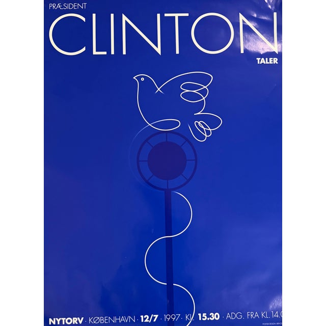 Arnoldi CPH - President Clinton, Copenhagen, 1997, Offset Lithograph Poster on Paper For Sale In Washington DC - Image 6 of 6