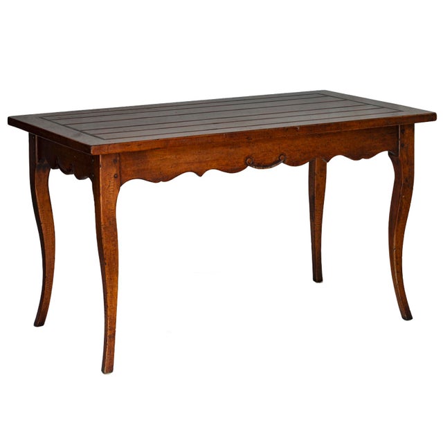 Large Vintage French Style Wood Desk W/Laptop Drawer For Sale - Image 9 of 13