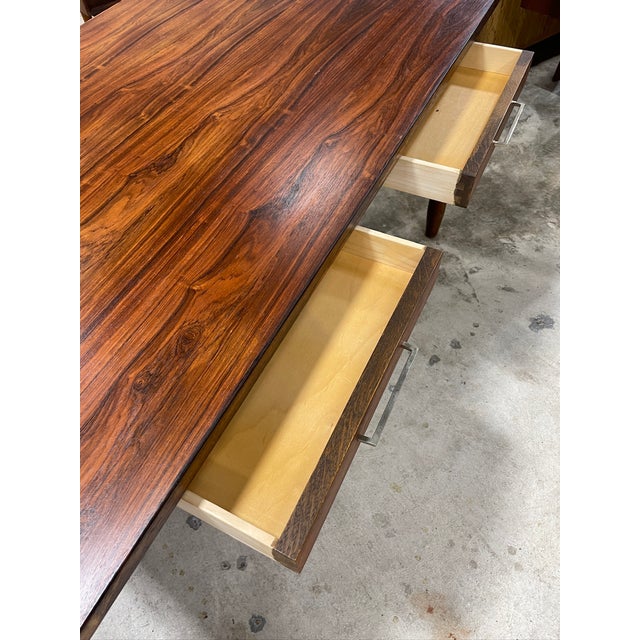 Danish Modern Rosewood Desk For Sale - Image 4 of 9
