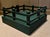 Antique 1920's American Green Paint Decorated Wood Fence, Gate and Stand for Displaying a Feather Christmas Tree For Sale In New York - Image 6 of 15