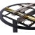Black Kaizo Oto Gold Black and Steel Art Deco Inspired Round Glass Top Coffee Table For Sale - Image 8 of 9
