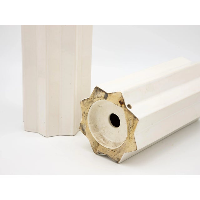 Mid-Century Modern Early 21st Century Star-Form Ceramic Objects- a Pair For Sale - Image 3 of 6