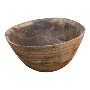 Rounded Wooden Butter Pot From African