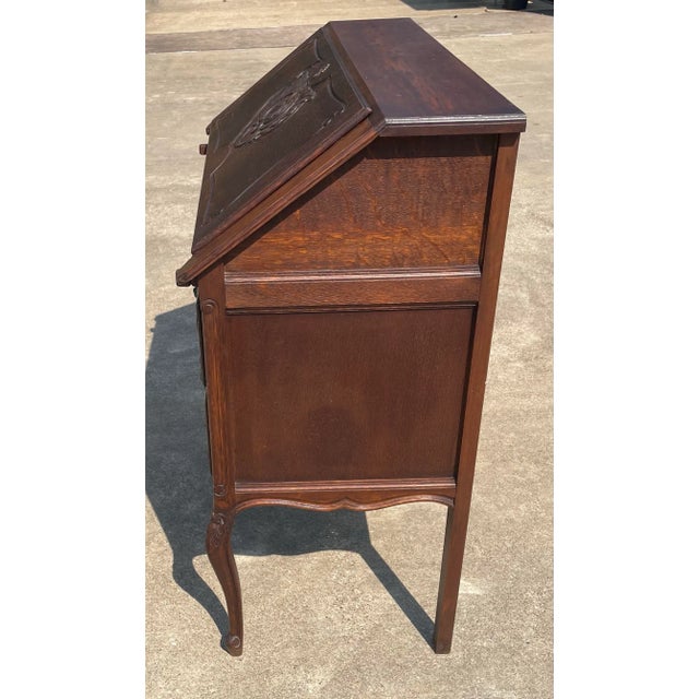 Vintage French Secretary Desk For Sale In Dallas - Image 6 of 12