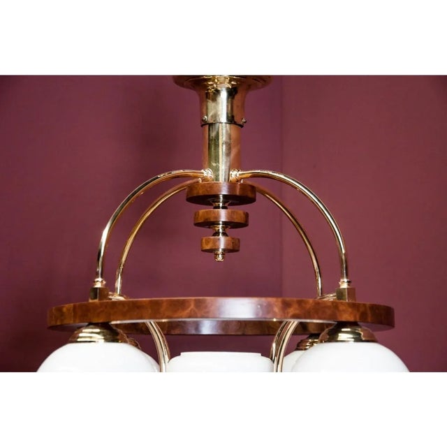 Art Deco Chandelier, Poland, 1940s For Sale - Image 3 of 7