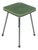 Mid-Century Green Leatherette Stool For Sale